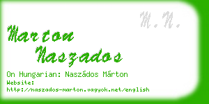 marton naszados business card